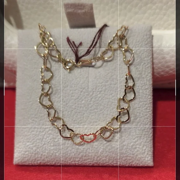 18K Real Gold All Heart Bracelet - Picture 2 of 3